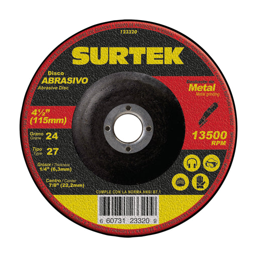 disco surtek (pvl) 123322 abrasivo 9" desb metal (2009) - SIGASA
