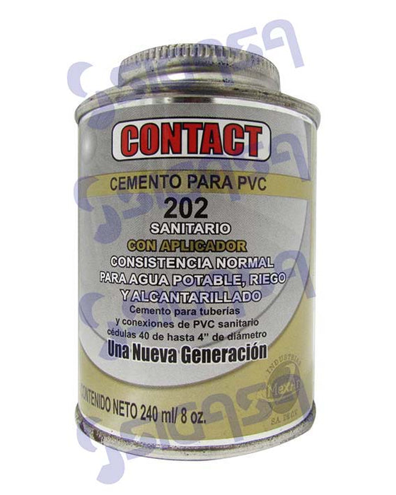 CONTACT 202 DORADA 240 ml. PVC SANITARIO Y ELECTRICO TRANSPARENTE