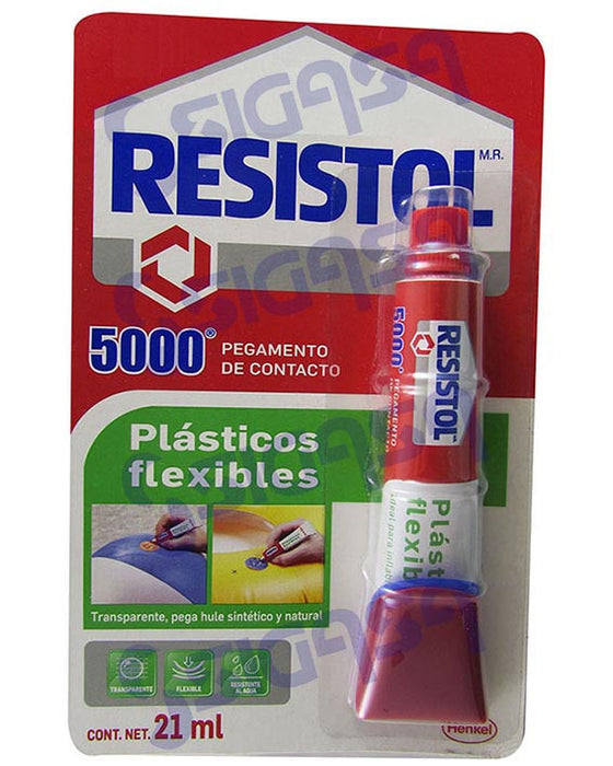 RESISTOL 5000 TUBO 21 ml. PLASTICOS FLEXIBLES, CMP-RESISTOL/TANGIT, SIGASA, SIGASA
