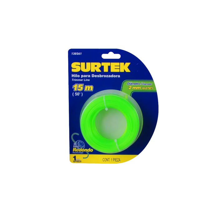 nylon surtek 130261 verde 2mm/15mt p/desbrozadora - SIGASA