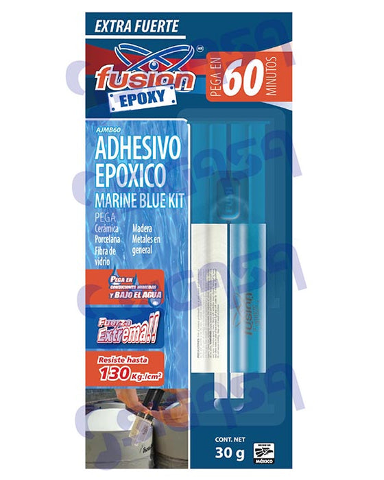plastiacero fusion ajmb60 marine blue kit jeringa 30gms - SIGASA