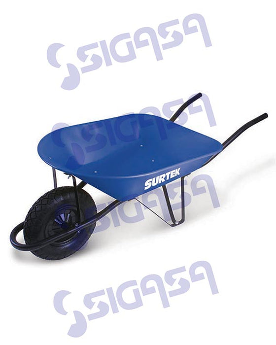 CARRETILLA SURTEK CAT504 (PVL) 5 PIES AZUL RUEDA 4 CAPAS