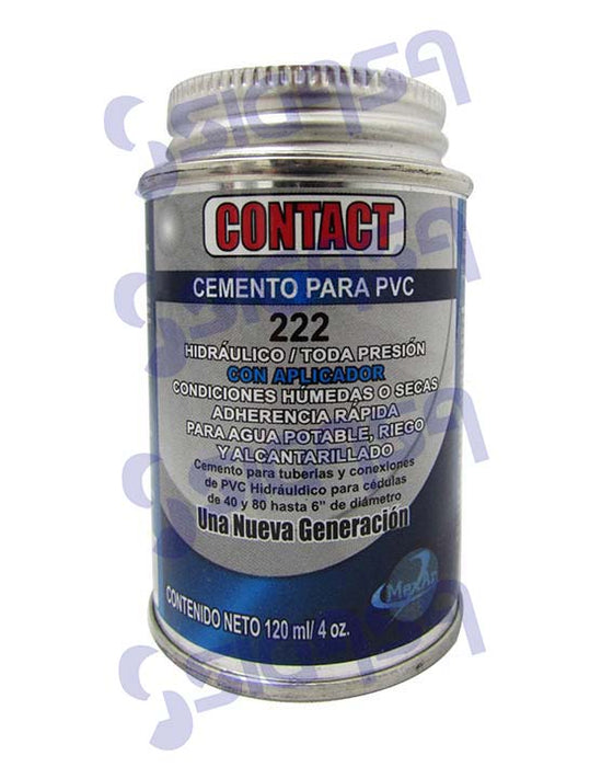 CONTACT 222 AZUL 120 ml. PVC HIDRAULICO CONDICIONES HUMEDAS