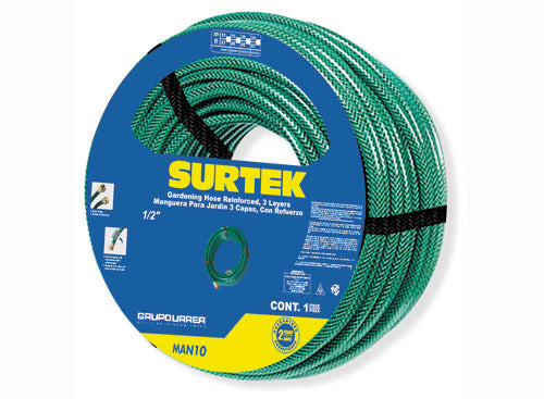 MANGUERA SURTEK M12T25 (MAN25) 1/2x25mts TRAMADA VERDE**