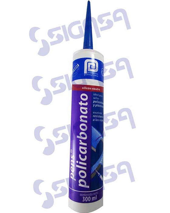 pens silicon policarbonato transparente 300ml cartucho - SIGASA