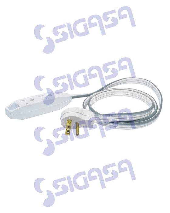 EXTENSION SURTEK 136052 (SP1) ELECTRICA PLANA 3MT C/TIERRA 3x16/BLANCA