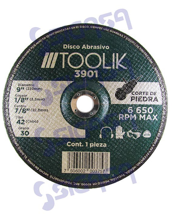 DISCO TOOLIK 3901 CORTE PIEDRA 9"x1/8x7/8 (375)