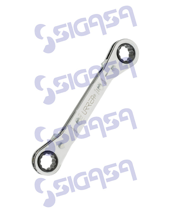 LLAVE URREA 1185 ESTRIAS ACODADA 3/4x7/8 C/MATRACA