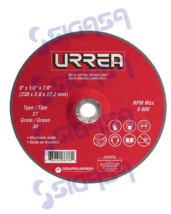 DISCO URREA AMGD04 (SP10) TIPO 27 4-1/2" DESBASTE METAL (2004)